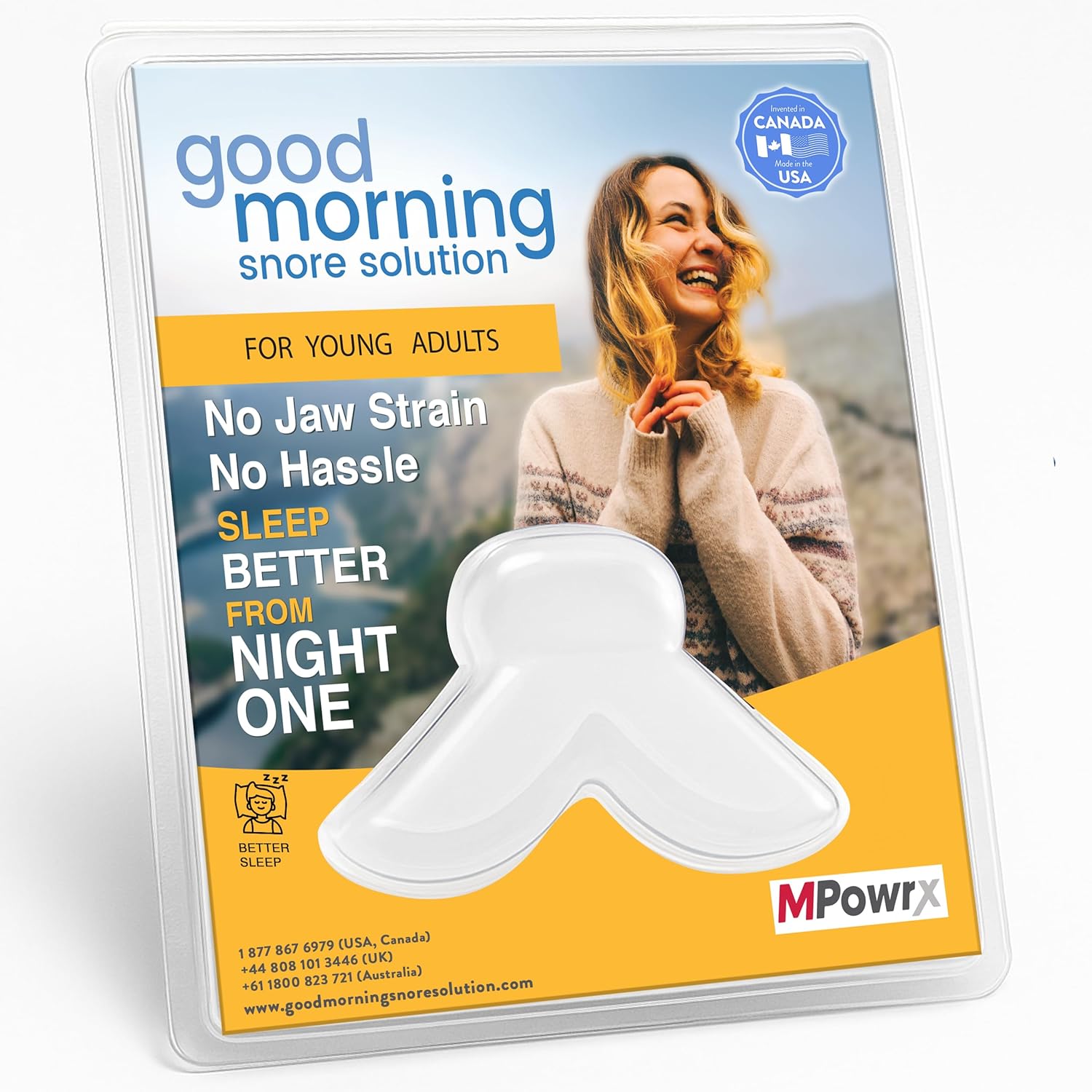 Adult Small Size mouthpiece to reduce snoring
