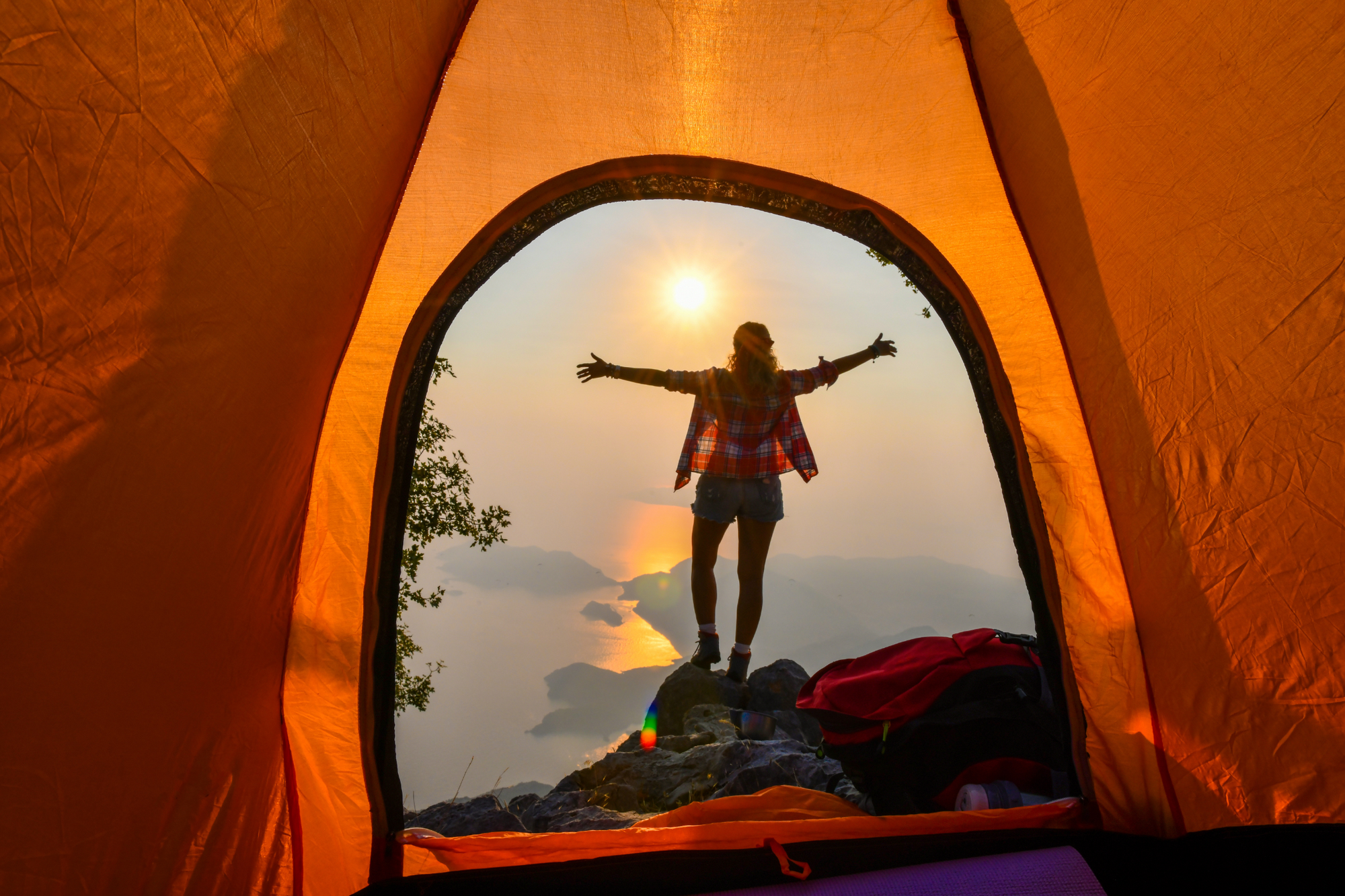camping, tent, better sleep, good morning