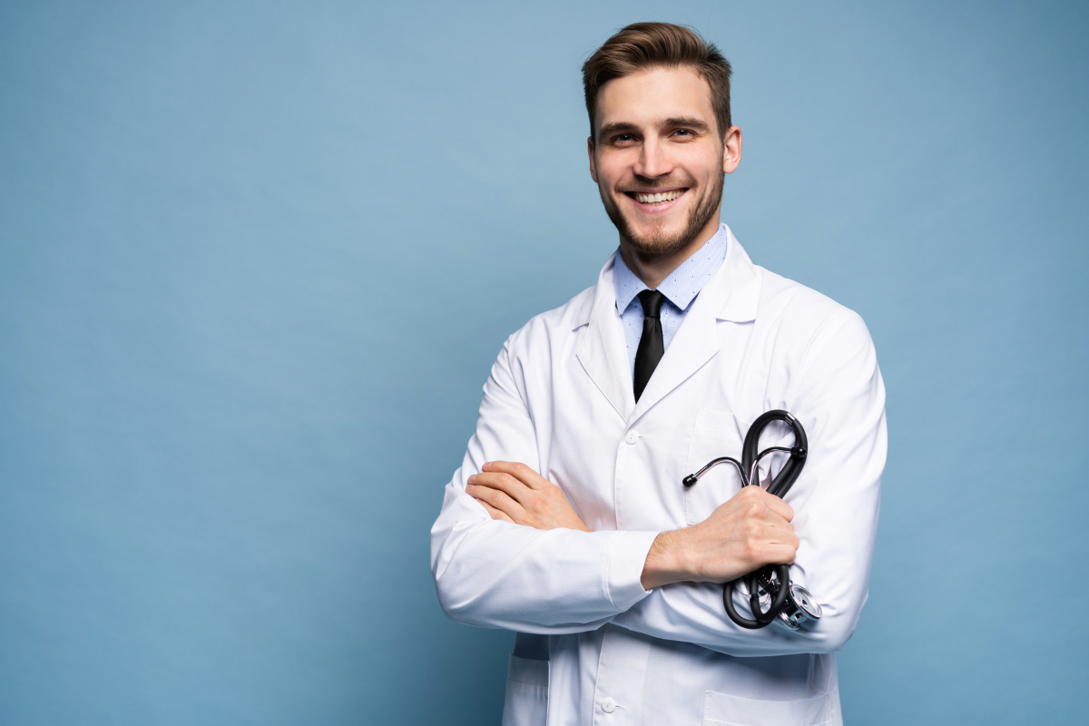 Doctor Standing and Smiling