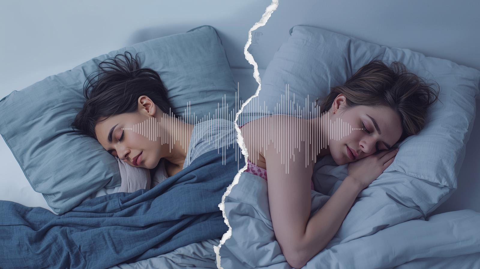 woman in different sleep positions because of restless sleep